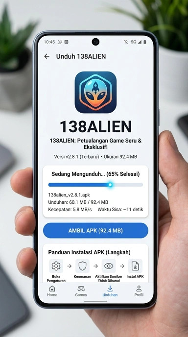 Tampilan halaman APK 138alien