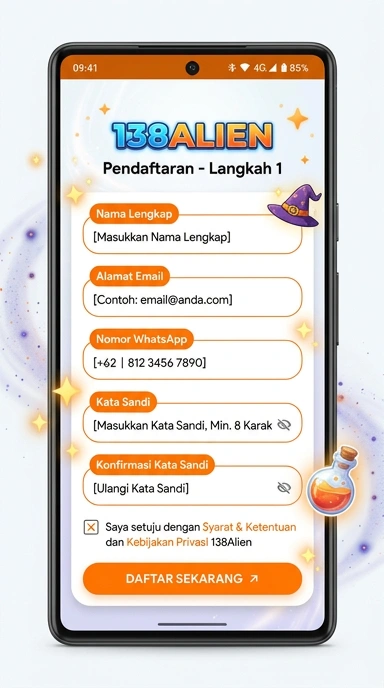 Tampilan halaman daftar 138alien