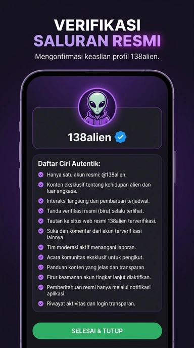 Tampilan kanal resmi 138alien