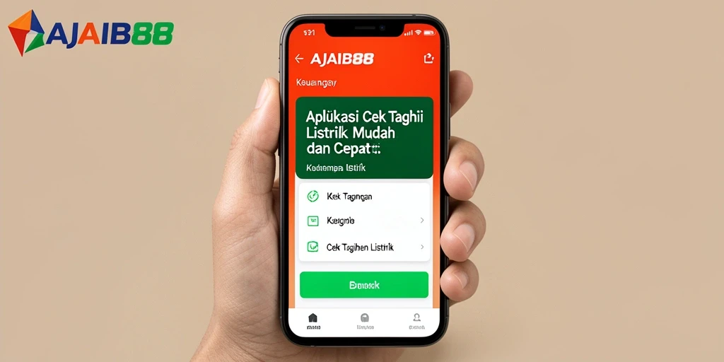 Tampilan utama AJAIB88 menampilkan status tagihan listrik dengan jelas.