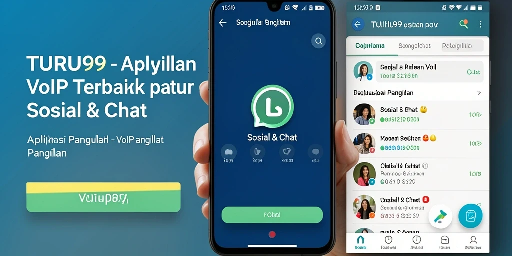 Antarmuka TURU99 yang user-friendly dalam panggilan VoIP.