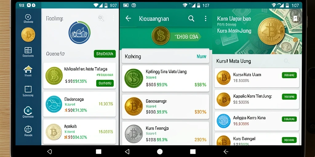 Antarmuka V07 yang sederhana dan informatif untuk Kurs Mata Uang.